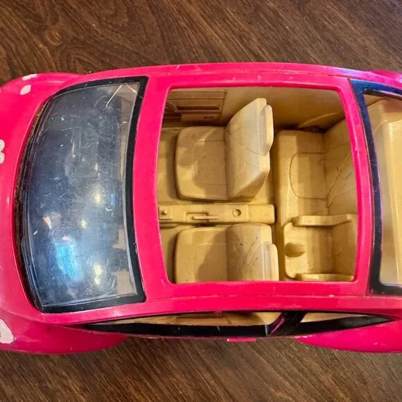 Fisher Price Loving Family Dollhouse Volkswagen Pink Beetle Car 2001 - Picture 2 of 7